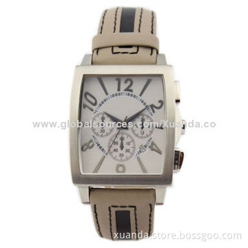 316L stainless steel case and genuine leather strap men's automatic watches
